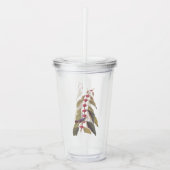 オードボンズヴィンテージブルーグリーンウォーブラーソングバード アクリルタンブラー (正面)