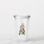 オードボンズヴィンテージブルーグリーンウォーブラーソングバード アクリルタンブラー (裏面)