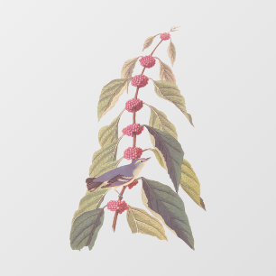 オードボンズヴィンテージブルーグリーンウォーブラーソングバード ウィンドウサイン