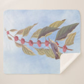 オードボンズヴィンテージブルーグリーンウォーブラーソングバード シェルパブランケット (正面(横))