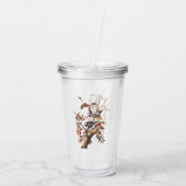 オードボンダウンウッドペッカーペアヴィンテージアート アクリルタンブラー (裏面)