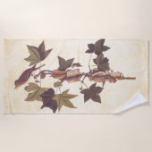 オードボントレイルズフライキャッチャー松鳥 ビーチタオル (正面)