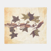 オードボントレイルズフライキャッチャー松鳥 フリースブランケット (正面(横))