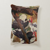 オードボンパイレーテッドウッドペッカ絵画ーの鳥 アクセントクッション (裏面(縦))