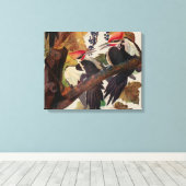 オードボンパイレーテッドウッドペッカ絵画ーの鳥 キャンバスプリント (インサイチュ (ウッドフロア))