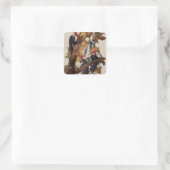 オードボンパイレーテッドウッドペッカ絵画ーの鳥 スクエアシール (バッグ)