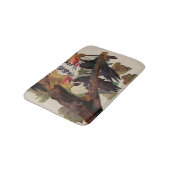 オードボンパイレーテッドウッドペッカ絵画ーの鳥 バスマット (アングル)