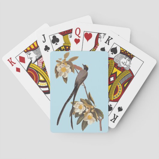 オードボンフォーテイルフライキャッチャー鳥ヴィンテージアートPl トランプ (裏面)