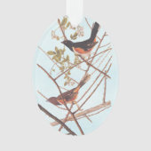 オードボンブラック&オレンジソング・バード オーナメント (正面)