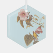 オードボンブルーウィングイエローウォーブラーズ ガラスオーナメント (正面)