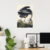 オードボンブルー素晴らしヘロンウェットランドエンジェシー ポスター (ホームオフィス)