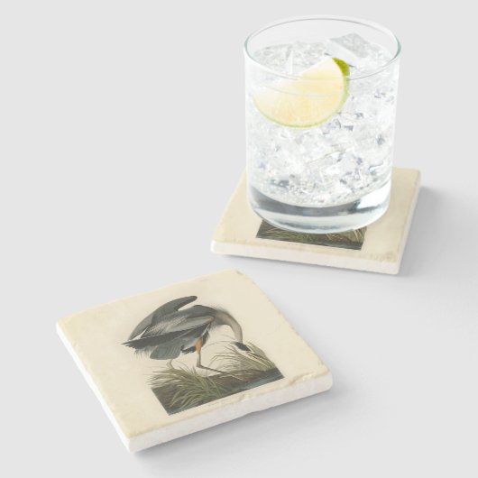 オードボンブルー素晴らしヘロンマーシュバード ストーンコースター (横)