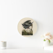 オードボンブルー素晴らしヘロンマーシュバード ラウンド壁時計 (ホーム)