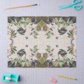 オードボンヘロンバーズコラージワイルドライフティッシュペーパー 薄葉紙 (クラフト)