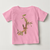 オードボンベウィックの茶色いアイアンウッドの木のウォレン鳥 ベビーTシャツ (正面)