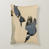 オードボンベルテッドキングフィッシャー野生鳥 アクセントクッション (正面(垂直))