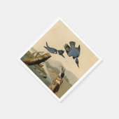 オードボンベルテッドキングフィッシャー野生鳥 スタンダードカクテルナプキン (角)