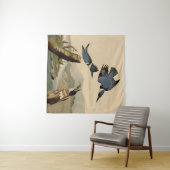 オードボンベルテッドキングフィッシャー野生鳥 タペストリー (インサイチュ(横))