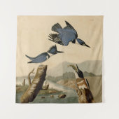 オードボンベルテッドキングフィッシャー野生鳥 タペストリー (正面)