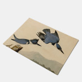 オードボンベルテッドキングフィッシャー野生鳥 ドアマット (アングル)