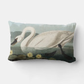 オードボンホワイトスワン水鳥絵を描ズ ランバークッション (裏面)