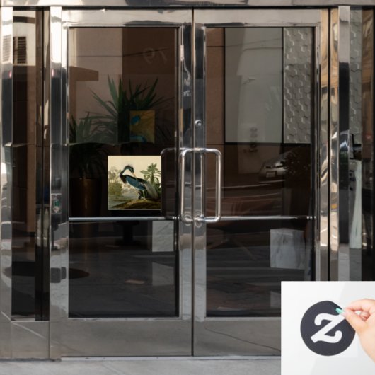 オードボンルイジアナヘロンバーズアメリカアート ウィンドウサイン (オフィスドア)