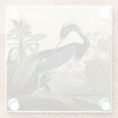 オードボンルイジアナヘロンバーズアメリカアート ガラスコースター (裏面)