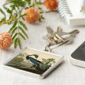 オードボンルイジアナヘロンバーズアメリカアート キーホルダー (側面)