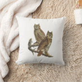 オードボン素晴らしの角型フクロウ クッション (ブランケット)