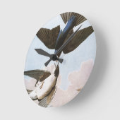 オードボン：ツリースローワ ラウンド壁時計 (傾斜)