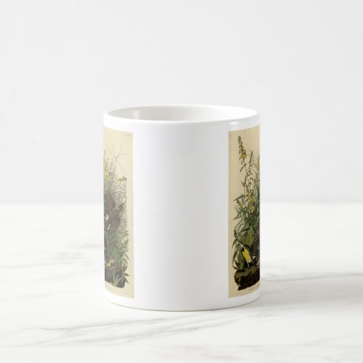 オードボン・バーズオブアメリカの牧草地ヒバリ コーヒーマグカップ (中央)