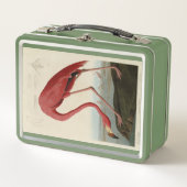 オードボン・バーズ・オブ・アメリカのフラミンゴ メタルランチボックス (正面)
