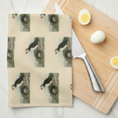 オードボン・バーズ・オブ・アメリカの大西洋パフィン キッチンタオル (四つ折り)