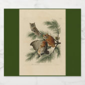 オードボン・バーズ・オブ・アメリカの小さな悲鳴フクロウ スパークリングワインラベル (シングルラベル)