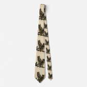 オードボ素晴らしンのアメリカの鳥から生まれた角型フクロウ ネクタイ (正面)