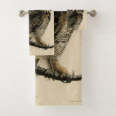オードボ素晴らしンのアメリカの鳥から生まれた角型フクロウ バスタオルセット (インサイチュ)