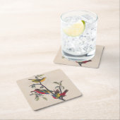 オードボ絵を描ンバント野生動物 スクエアペーパーコースター (インサイチュ)