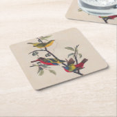 オードボ絵を描ンバント野生動物 スクエアペーパーコースター (アングル)