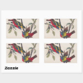 オードボ絵を描ンバント野生動物 長方形シール (シート)