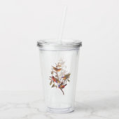 オードボ色彩の鮮やかンバント鳥は野生の梅 アクリルタンブラー (裏面)