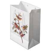 オードボ色彩の鮮やかンバント鳥は野生の梅 ミディアムペーパーバッグ (正面アングル)