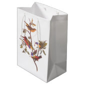 オードボ色彩の鮮やかンバント鳥は野生の梅 ミディアムペーパーバッグ (裏面アングル)