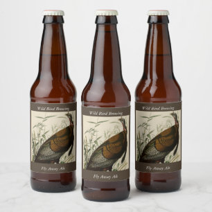 オードュボンのアメリカの鳥よりワイルド・ターキー（雄） ビールラベル