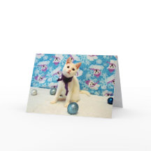 オードリーのクリスマス – ネコ/キッテンホリデーカード