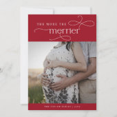 オードリー赤かわいいクリスマス妊娠発表 シーズンカード (正面)