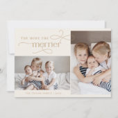 オードリー金ゴールドかわいいクリスマスカード誕生のお知らせ シーズンカード (正面)