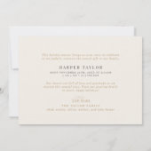 オードリー金ゴールドかわいいクリスマスカード誕生のお知らせ シーズンカード (裏面)