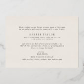 オードリー金箔クリスマスカード誕生発表 箔シーズンカード (裏面)