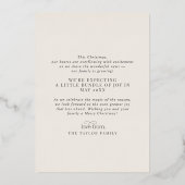 オードリー金箔クリスマス妊娠発表 箔シーズンカード (裏面)