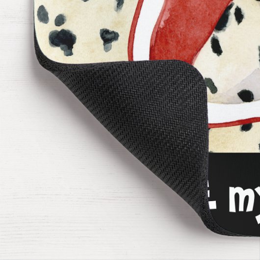 オードリー・ジャンヌのダルマの子犬アート「子犬の愛」 マウスパッド (コーナー)